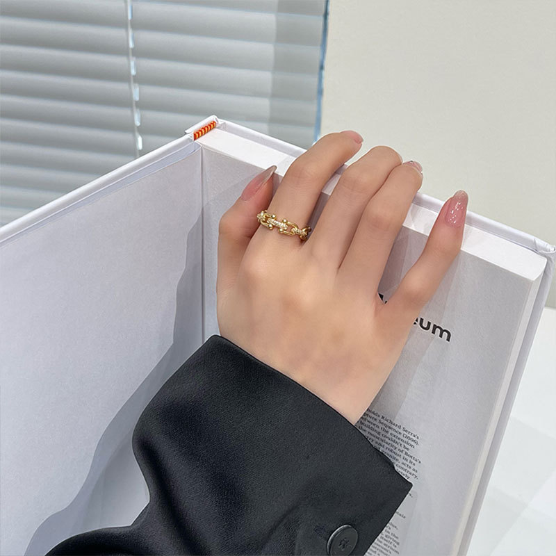 TRENDY JEWEL RING(Gold)