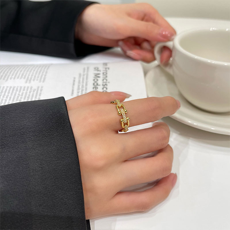 TRENDY JEWEL RING(Gold)