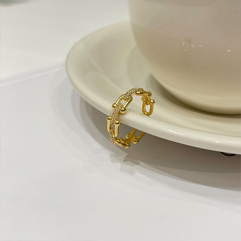 TRENDY JEWEL RING(Gold)