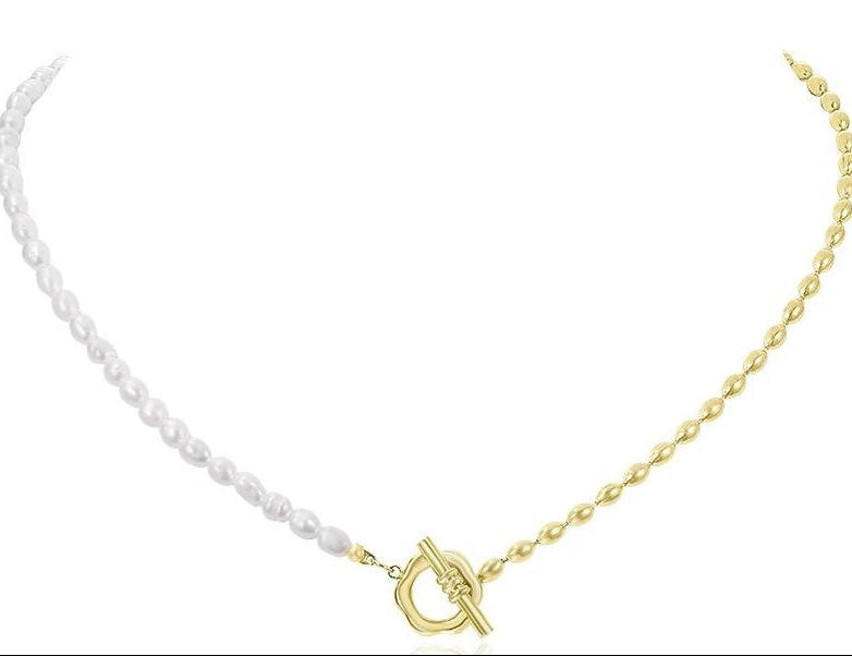 BAROQUE PEARL COLLARBONE NECKLACE