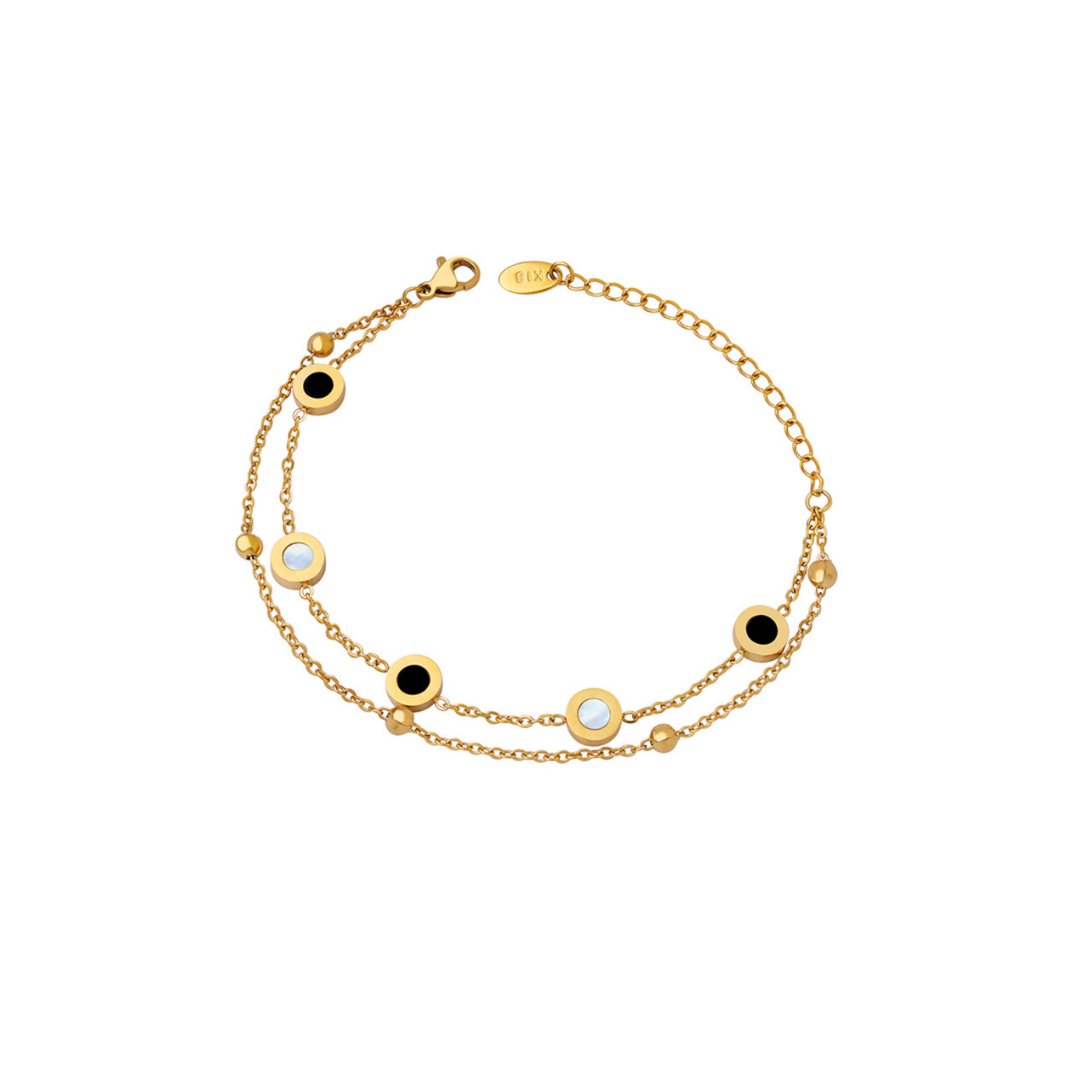 PLATE DOUBLE BRACELET(全2色)