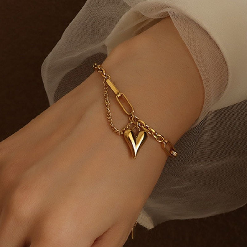 GOLD HEART BRACELET
