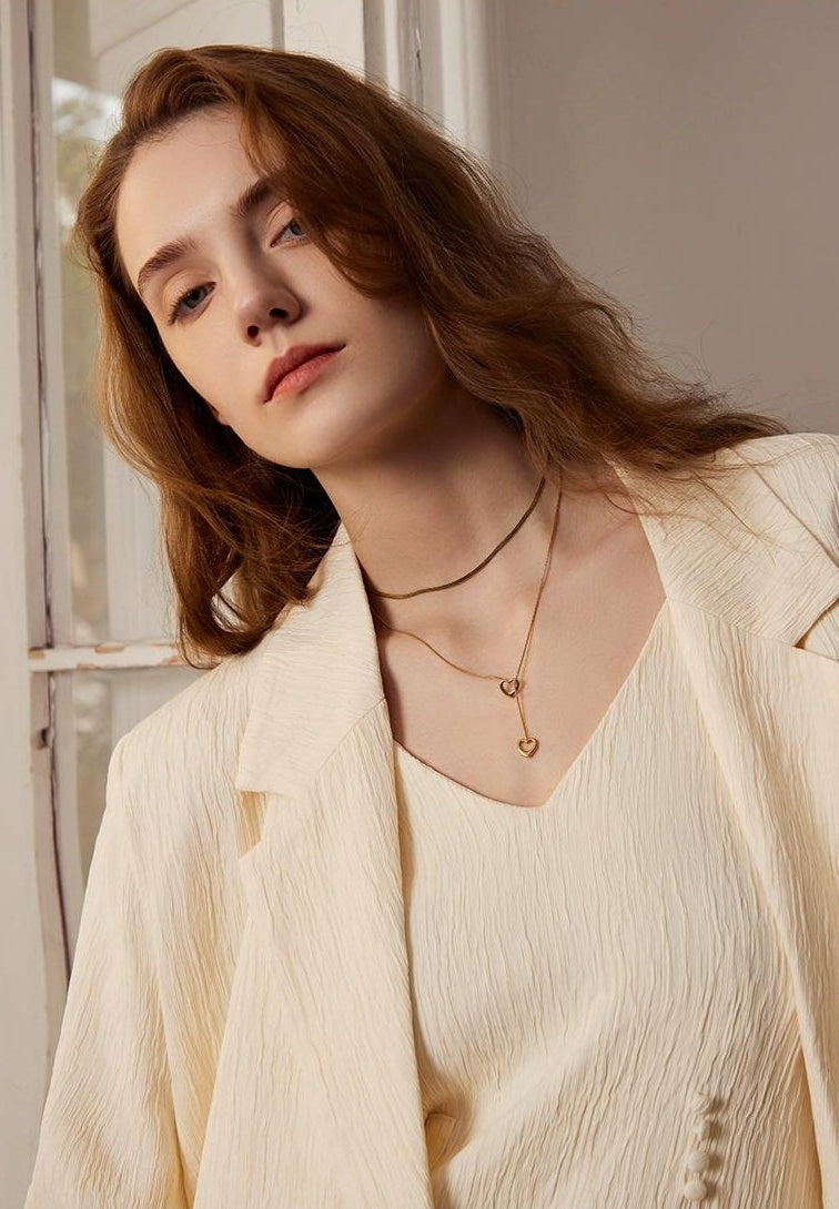 RETRO GOLD SNAKEBONE NECKLASE