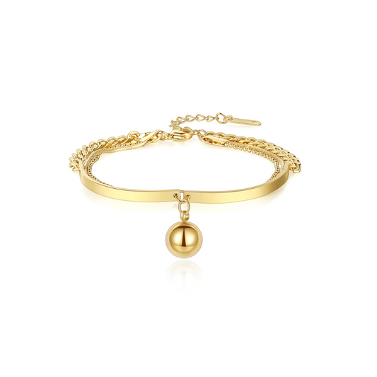 BALL TRIPLE CHAIN BRACELET