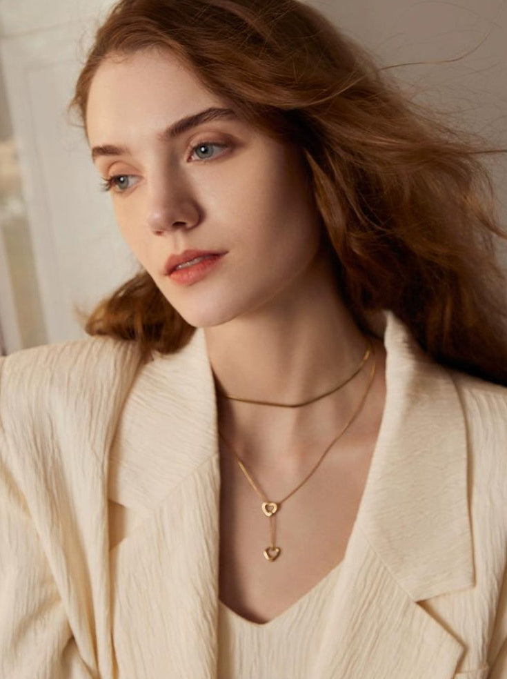 RETRO GOLD SNAKEBONE NECKLASE