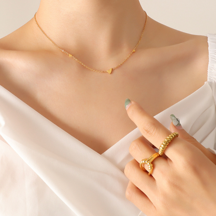 TINY HEART NECKLACE (全2色)