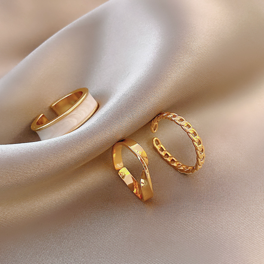 WHITE GOLD RINGSET(全3点セット)