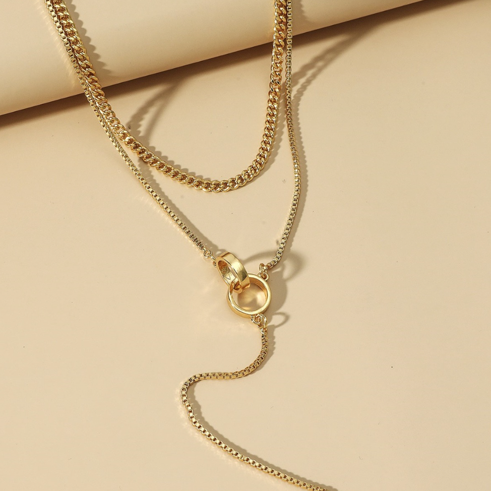 【Express】DOUBLE CHAIN LONG NECKLACE