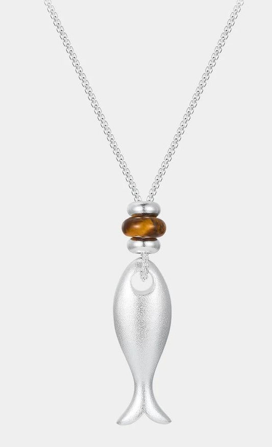HERRINGBONE PENDANT NECKLACE