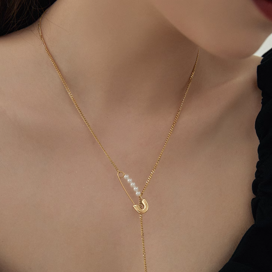 【LOEM】GOLD CLIP DESIGN NECKLACE