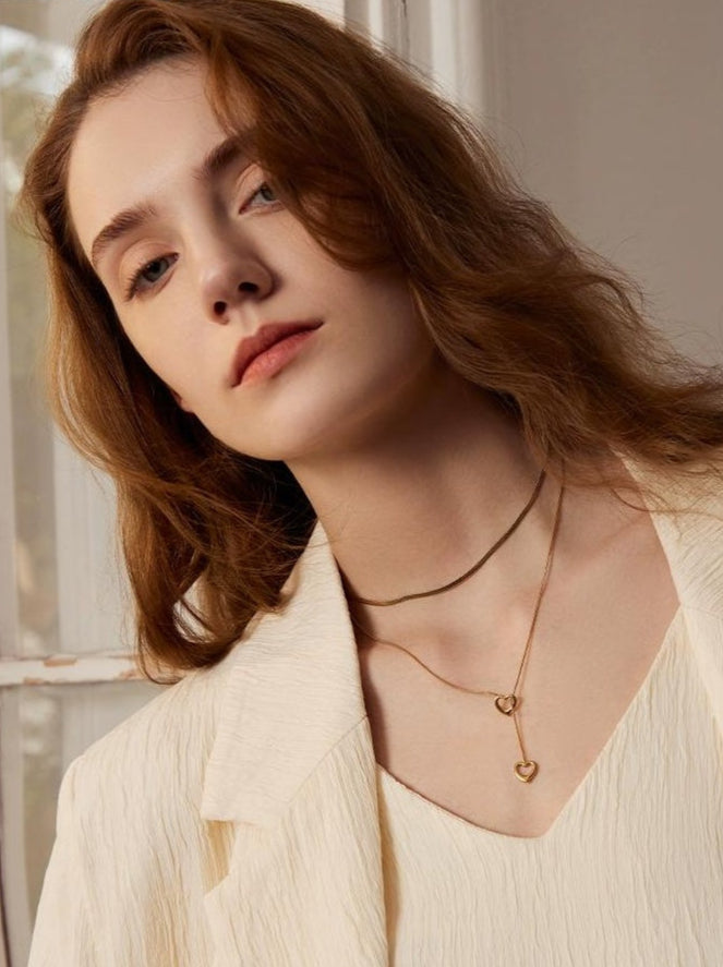 RETRO GOLD SNAKEBONE NECKLASE