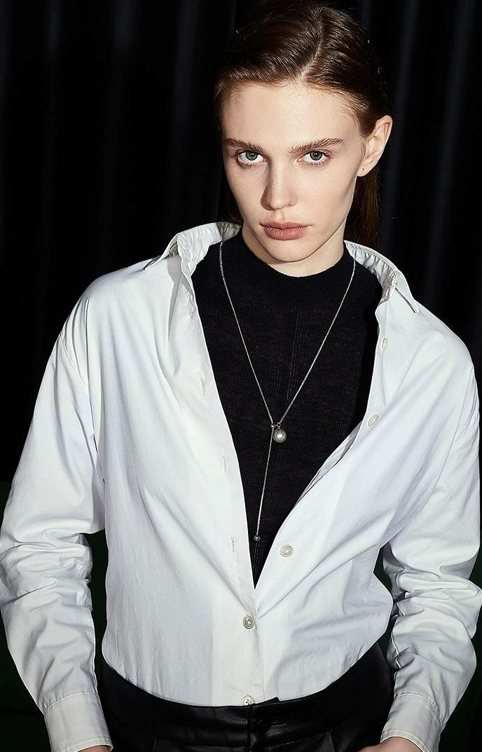 GRAY PEARL TASSEL NECKLACE