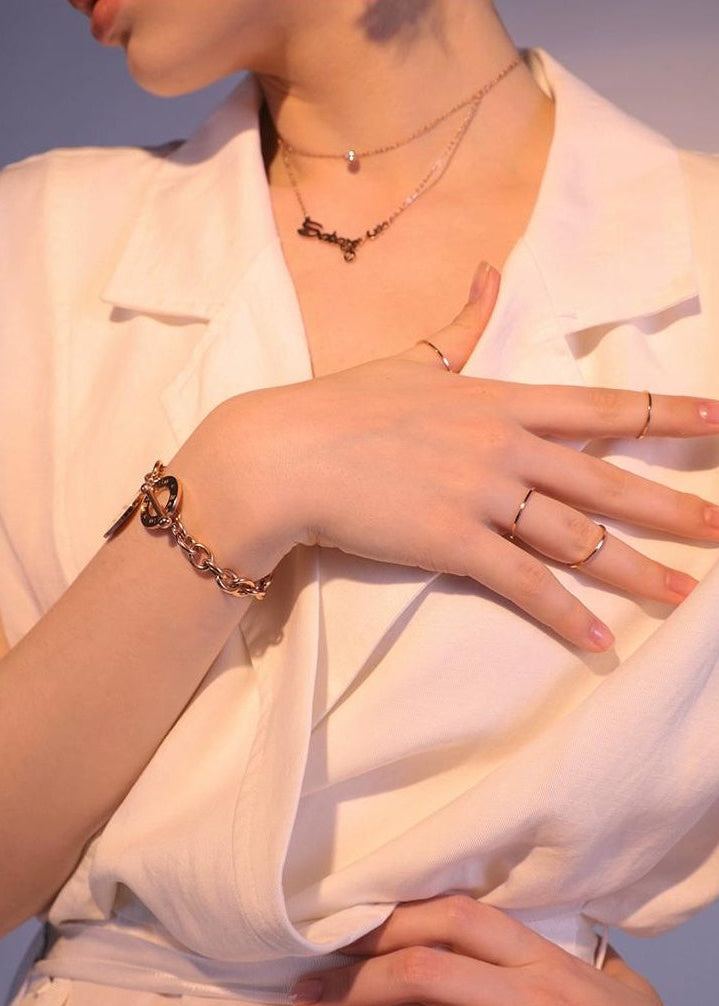 ROSE GOLD STACKING RING SET