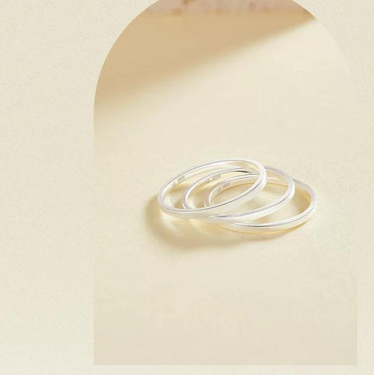 VEGAN SILVER FASHION RING SET