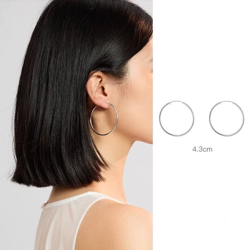 STERLING SILVER CIRCLE EARRINGS