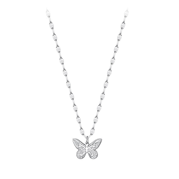 SILVER BUTTERFLY PENDANT NECKLACE