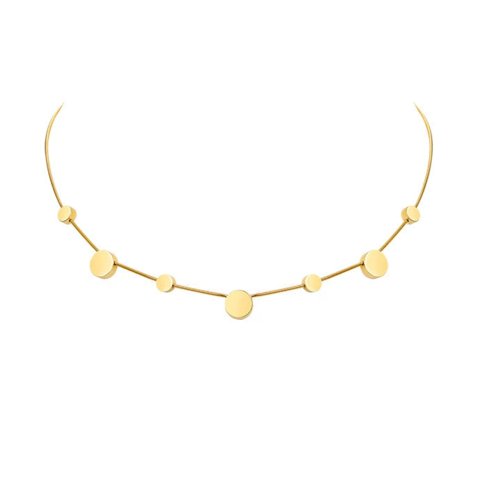 RETRO GOLD PENDANT NECKLACE