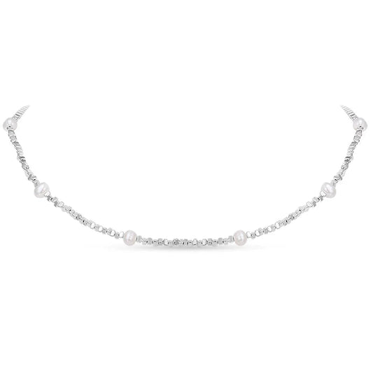 FRESHWATER PEARL SILVER NECKLACE