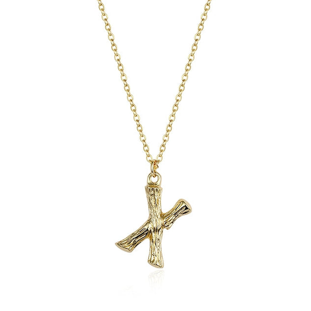 GOLD INITIAL PENDANT NECKLACE