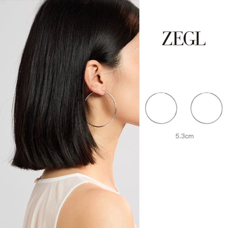 STERLING SILVER CIRCLE EARRINGS