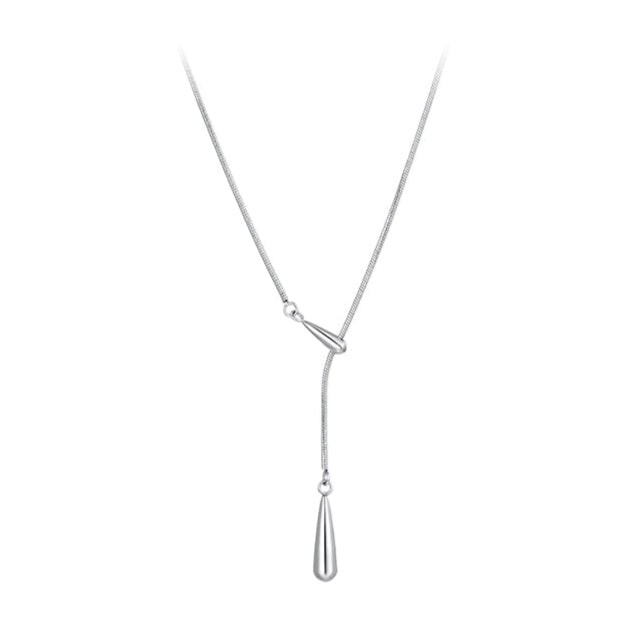 SILVER WILLOW WATER DORP NECKLASE