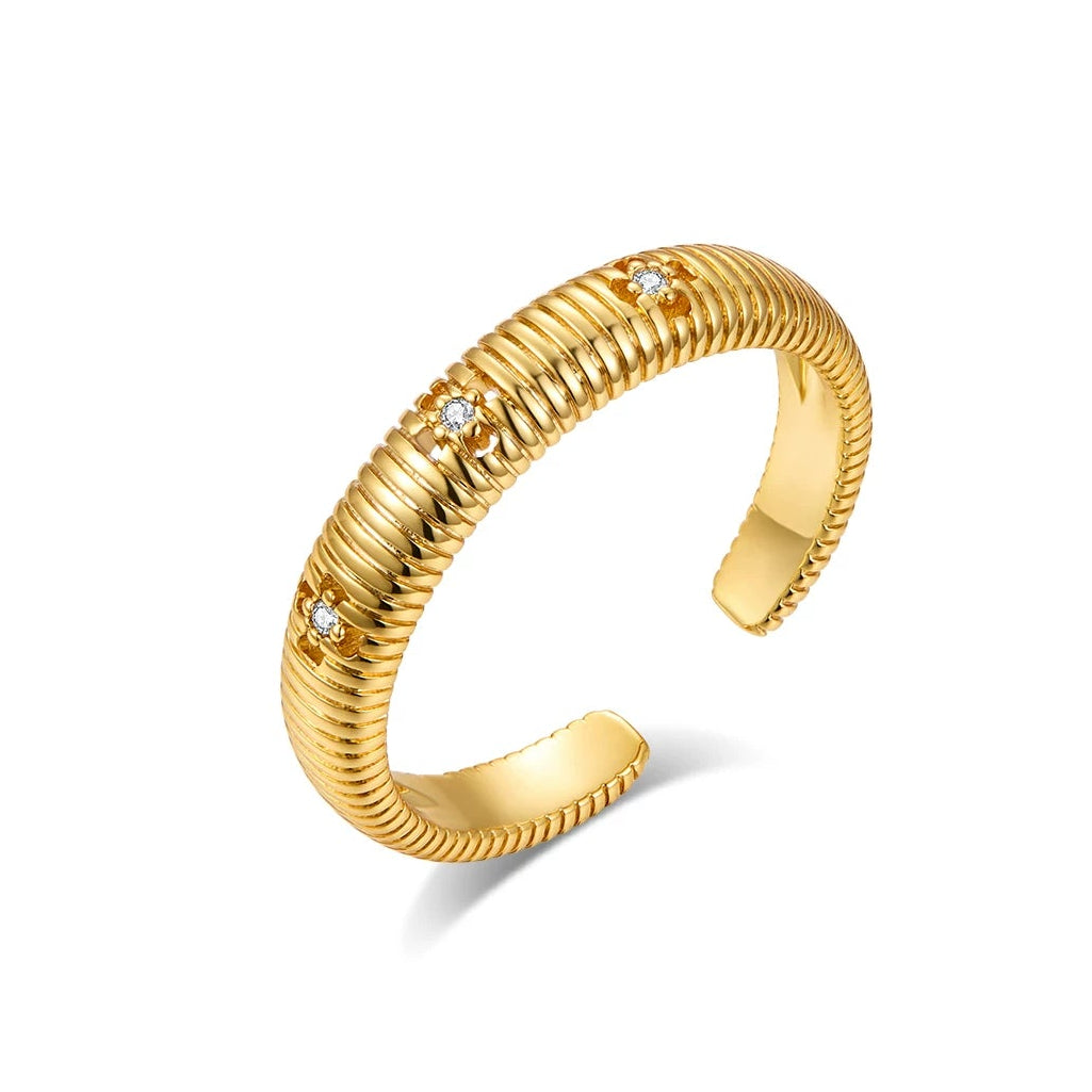 VINTAGE GOLD CLOVER RING SET