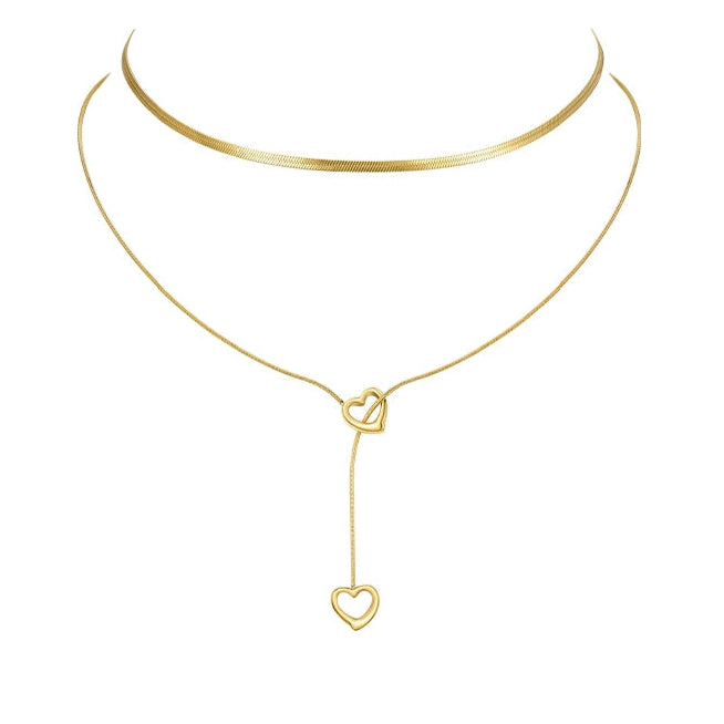 RETRO GOLD SNAKEBONE NECKLASE