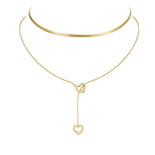 RETRO GOLD SNAKEBONE NECKLASE