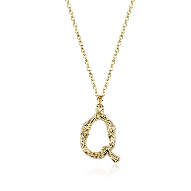 GOLD INITIAL PENDANT NECKLACE