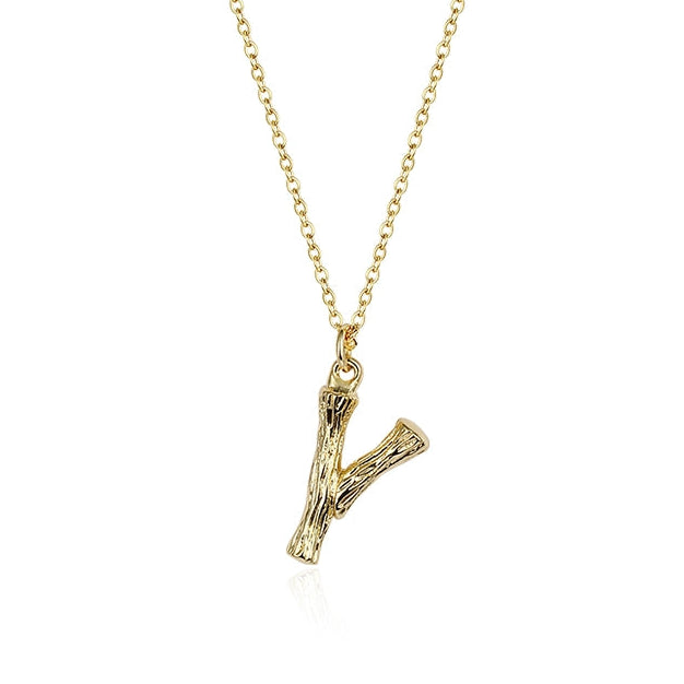 GOLD INITIAL PENDANT NECKLACE