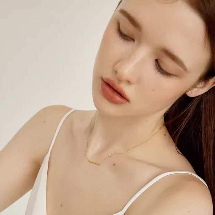 【LOEM】 GOLD ZIRCONIA  NECKLACE