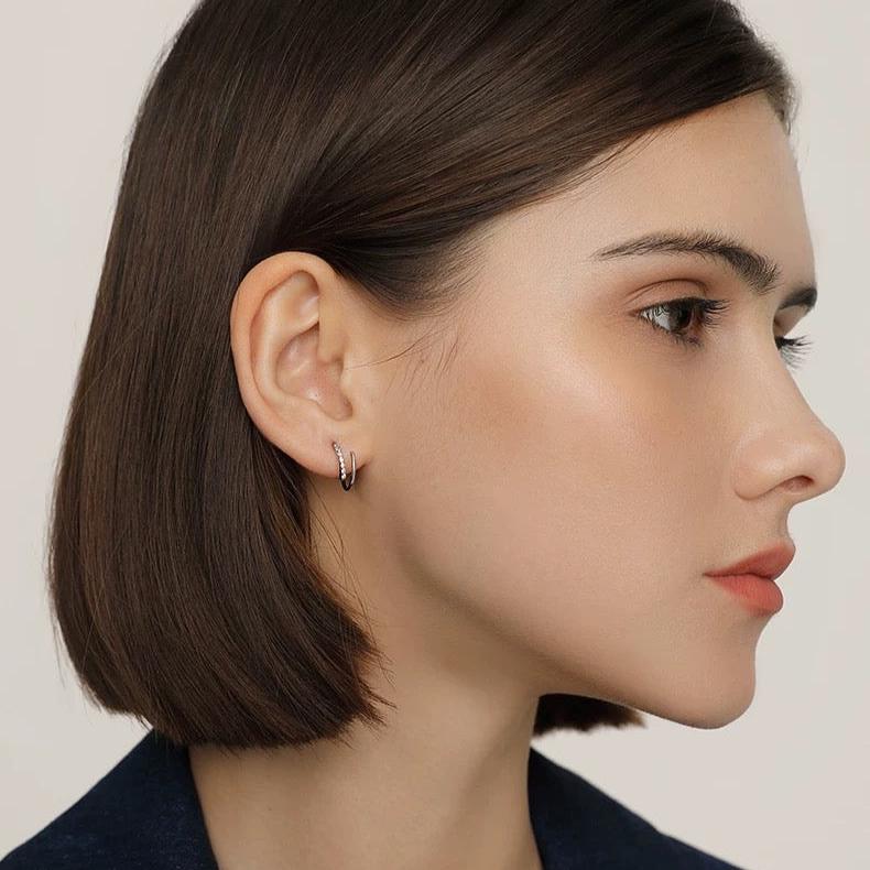 SIRVER ZIRCONIA PIERCE