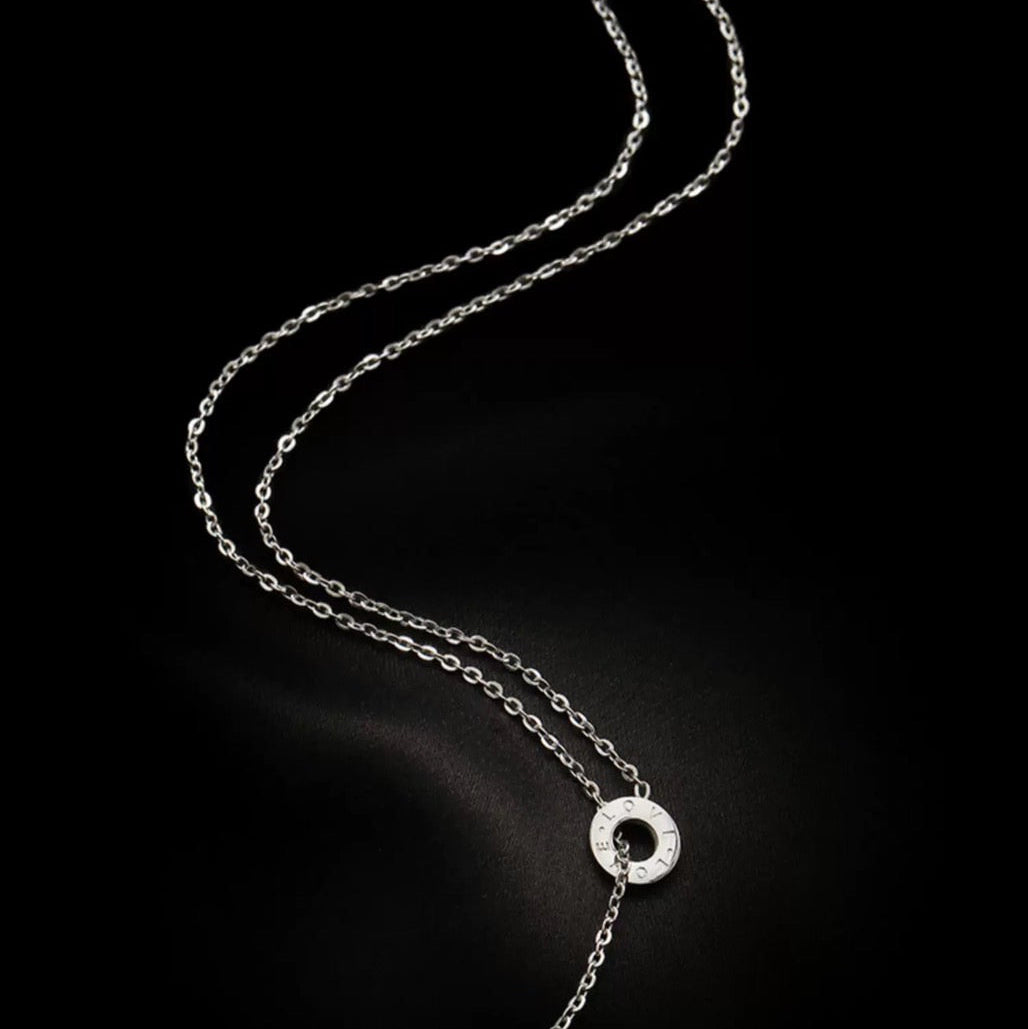 ELE ROUND SQUARE NECKLACE(全3色)