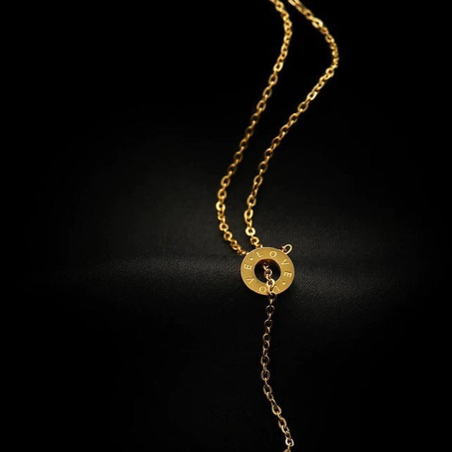 ELE ROUND SQUARE NECKLACE(全3色)