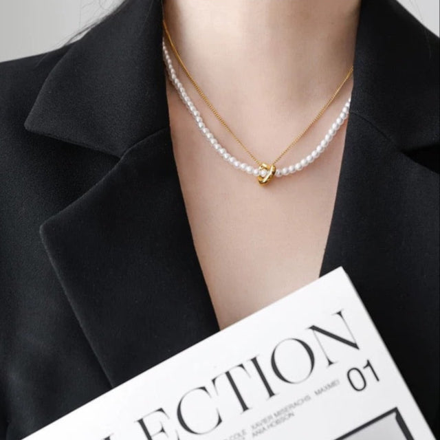 PERAL HEART NECKLACE