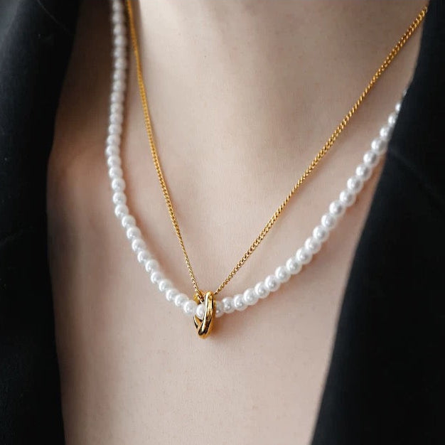 PERAL HEART NECKLACE