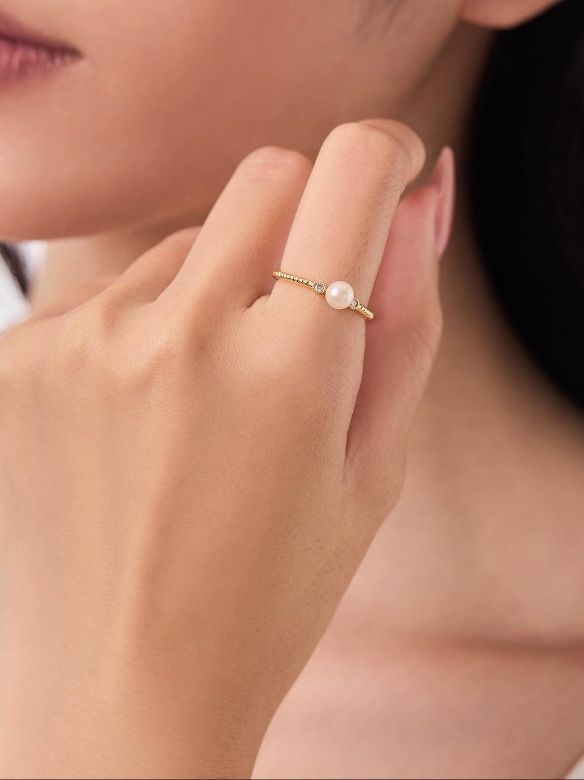 LUXURY PEARL STACKING RING