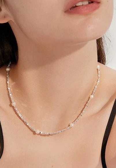 FRESHWATER PEARL SILVER NECKLACE