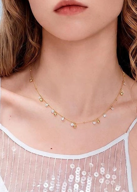 HEART-SHAPED COLLARBONE NECKLACE