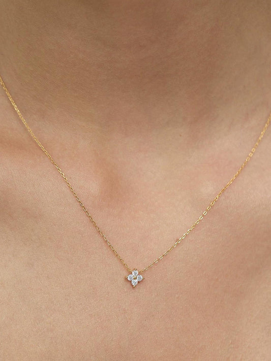 STERLING SILVER CLOVER NECKLACE