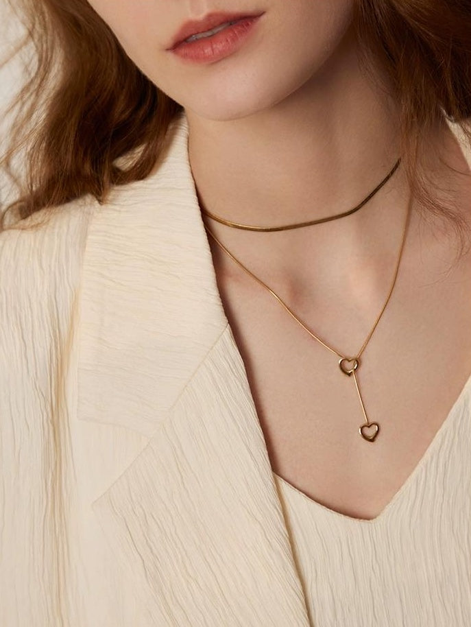 RETRO GOLD SNAKEBONE NECKLASE