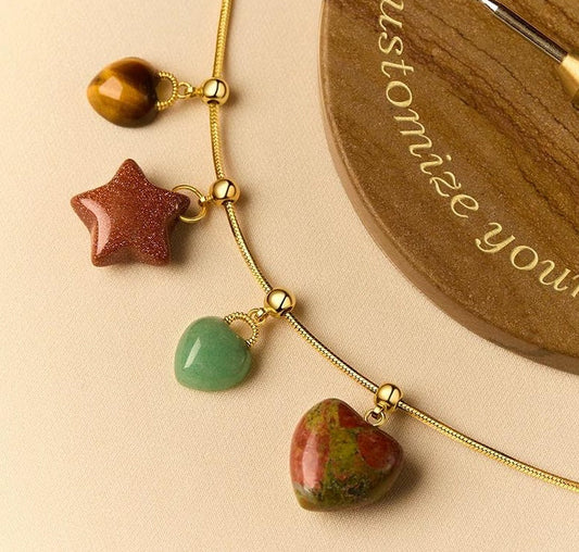NATURAL STONE PENDANT NECKLACE