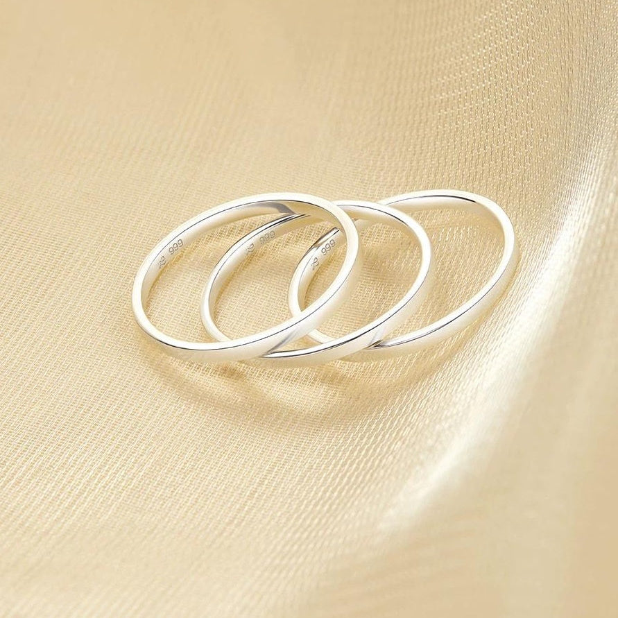 VEGAN SILVER INDEX FINGER RING SET