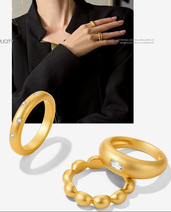 ANTIQUE GOLD STACKABLE RINGS