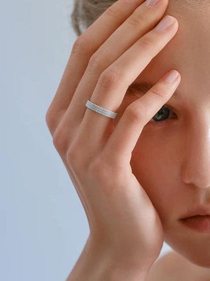 WILLOW SILVER PIGMENT RING