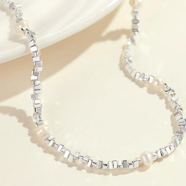 FRESHWATER PEARL SILVER NECKLACE