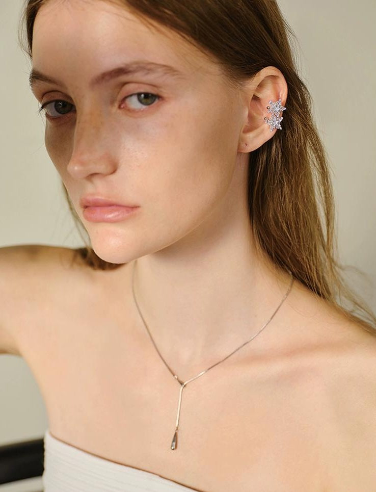 SILVER WILLOW WATER DORP NECKLASE