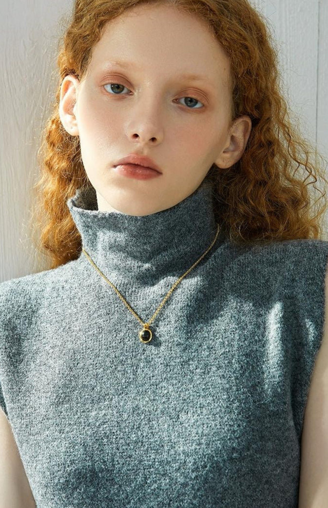 LAYERED ONYX COLLARDONE NECKLACE