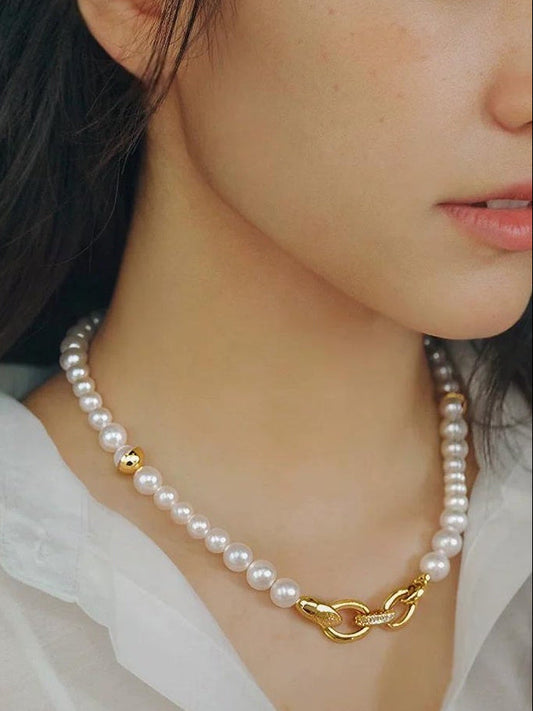 ELEGANT PEARL NECKLACE JEWELRY