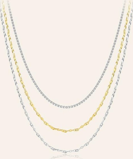 ELEGANCE 925 SILVER CHAIN NECKLACE